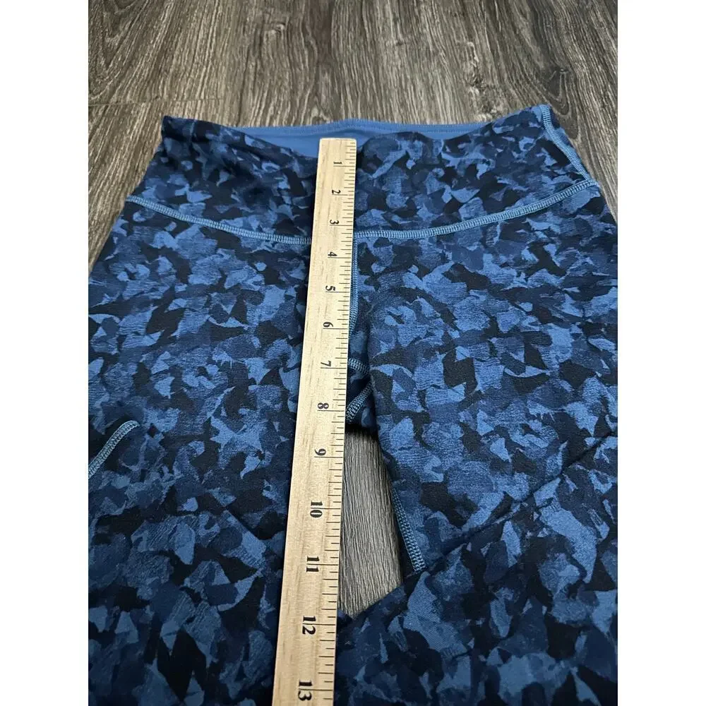 Lululemon Wunder Under Mystic Jungle Hawk Blue size 4